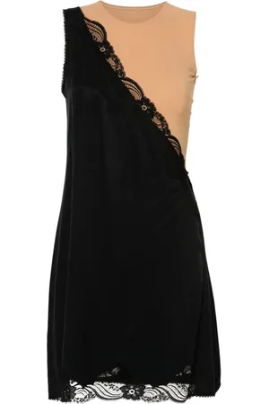 Maison Margiela Kleid mit Spitzenbesatz