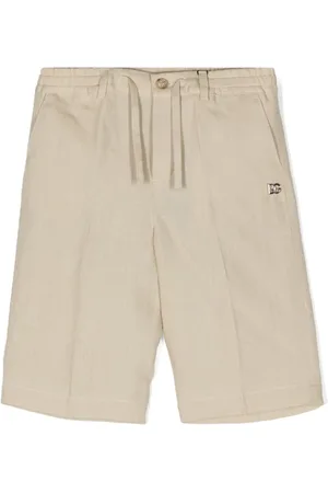 Dolce & Gabbana Leinen-Bermudas mit Logo-Applikation