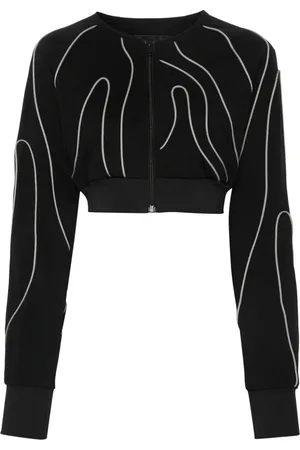 Y-3 Cropped-Jacke mit Paspeln
