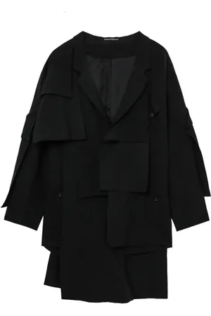 YOHJI YAMAMOTO Mantel im Layering-Look