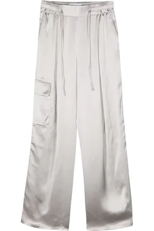YVES SALOMON Satinhose mit weitem Bein