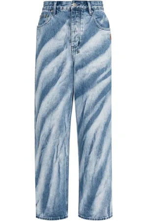 KSUBI Gestreifte Straight-Leg-Jeans
