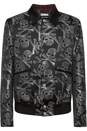 Philipp Plein Bomberjacke mit Totenkopf-Print