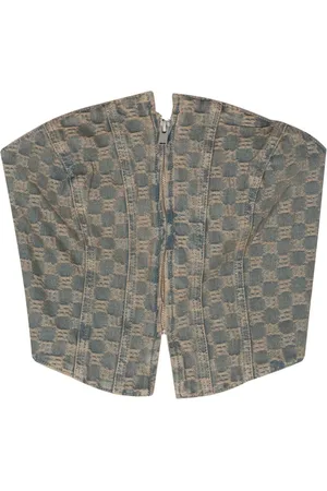 MISBHV Jeans-Corsage aus Monogramm-Jacquard