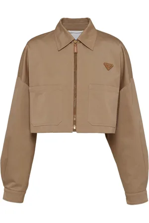 Prada Cropped-Jacke mit Logo