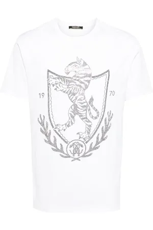 Roberto Cavalli T-Shirt mit Strass-Logo