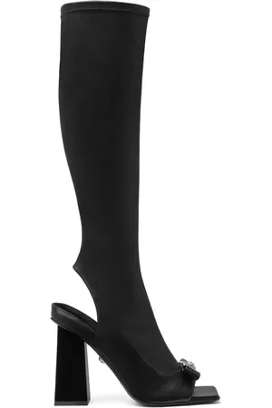 VERSACE Kniehohe Stiefel mit Medusa-Schild 100mm