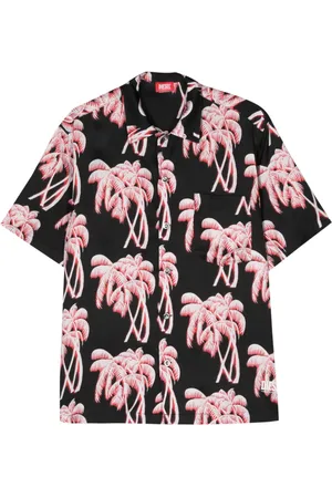 Diesel Bmowt-Adrian Hemd mit Palmen-Print