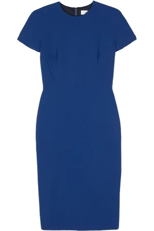 Victoria Beckham Midikleid mit rundem Ausschnitt
