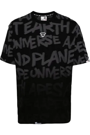 A Bathing Ape T-Shirt mit Slogan-Print