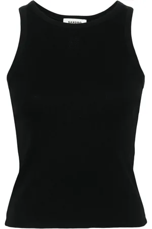 Sandro Geripptes Trägershirt mit Logo