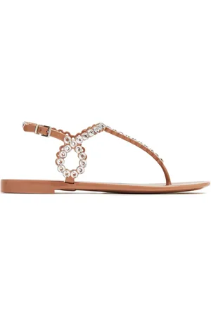 Aquazzura Almost Bare Sandalen mit Kristallverzierung