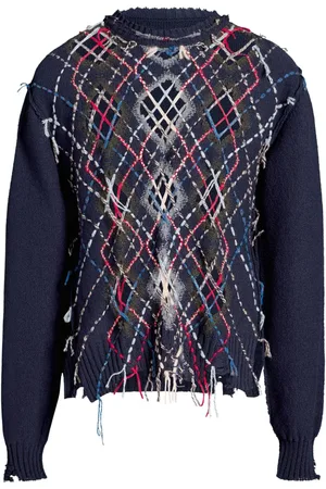 Maison Margiela Intarsien-Pullover mit Cut-Outs