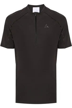 ROA Reißverschluss-T-Shirt mit Logo-Print