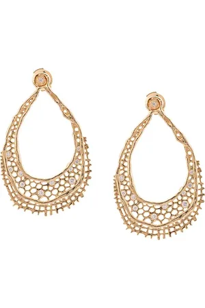 Aurélie Bidermann 18kt Gelbgoldohrringe mit Diamanten