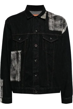 YOHJI YAMAMOTO Jeansjacke mit Kontrasteinsätzen