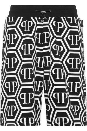 Philipp Plein Kordelzug-Joggingshorts mit Monogramm