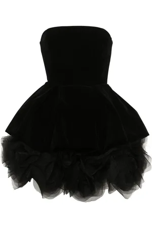 Ana Radu Trägerloses Samtkleid