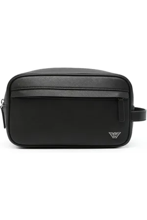 Emporio Armani Kulturbeutel mit Logo-Schild