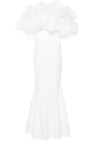 Ana Radu Maxikleid mit Blumenapplikation