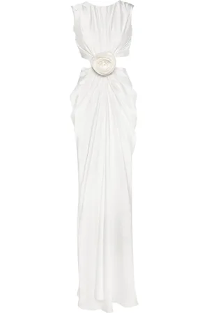 Ana Radu Maxikleid mit Blumenapplikation