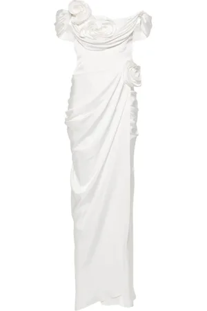 Ana Radu Abendkleid mit Blumenapplikation
