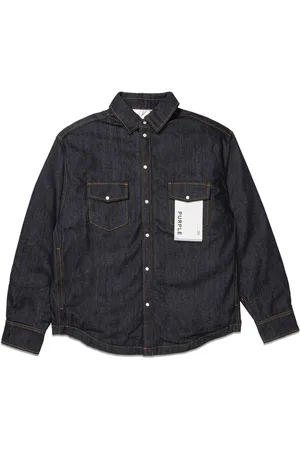Purple Brand Jeansjacke mit Logo-Applikation