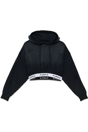 Purple Brand Hoodie mit Logo-Streifen