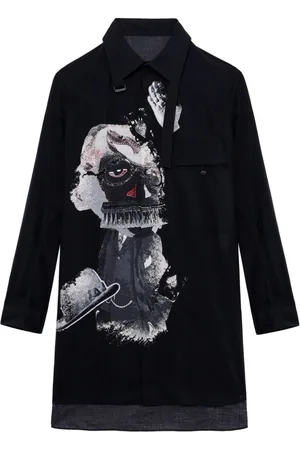 YOHJI YAMAMOTO Kuro Hemd mit grafischem Print