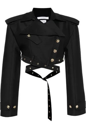Rokh Cropped-Jacke mit Gürtel