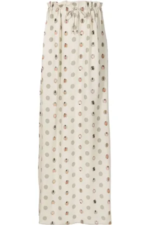 AMIR SLAMA Maxirock mit Polka Dots