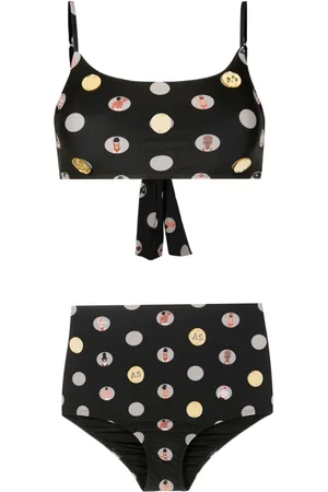 AMIR SLAMA Bikini mit grafischem Print