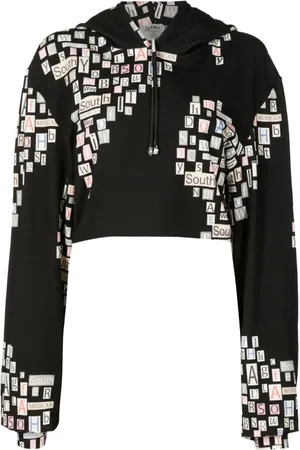 AMIR SLAMA Hoodie mit Logo-Print