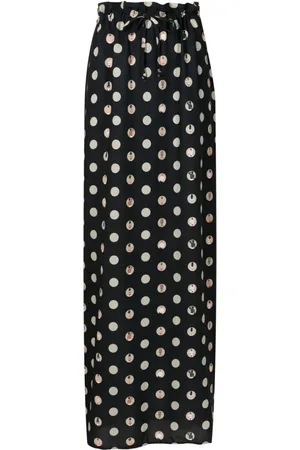 AMIR SLAMA Maxirock mit Polka Dots