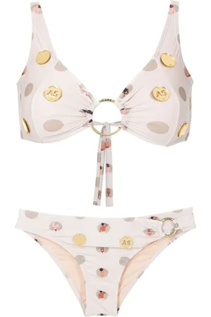 AMIR SLAMA Bikini mit grafischem Print