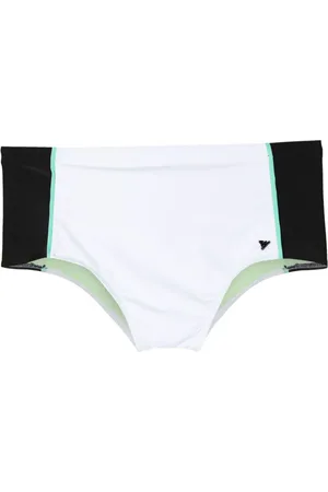 AMIR SLAMA Badeshorts mit Logo-Applikation