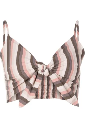 AMIR SLAMA Gestreiftes Cropped-Top