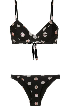 AMIR SLAMA Bikinioberteil mit grafischem Print