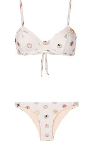 AMIR SLAMA Bikini mit grafischem Print