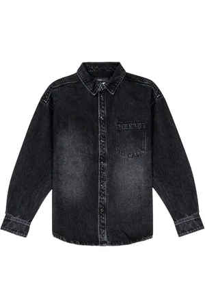 Purple Brand Langärmeliges Jeanshemd