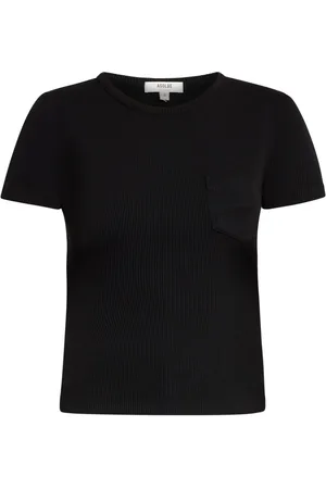AGOLDE Geripptes T-Shirt aus Bio-Baumwollgemisch