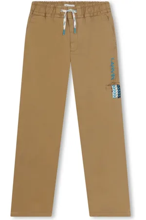 Lanvin Gabardine-Hose mit Logo-Stickerei