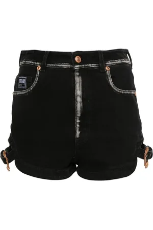 VERSACE Denim-Shorts mit graviertem Logo