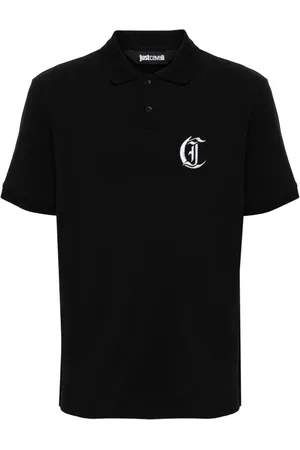 Roberto Cavalli Poloshirt mit Monogramm-Stickerei