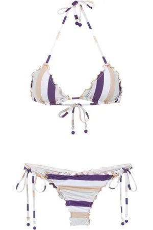 AMIR SLAMA Bikini mit Streifen