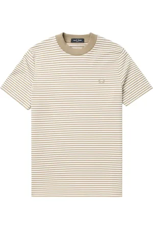 Fred Perry Gestreiftes T-Shirt mit Logo-Stickerei