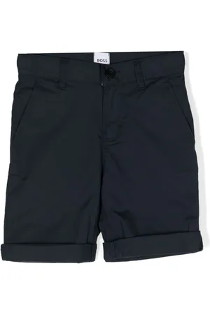 HUGO BOSS Baumwollstretch-Shorts mit Umschlag