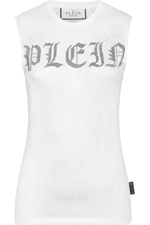 Philipp Plein Tanktop mit kristallverziertem Logo