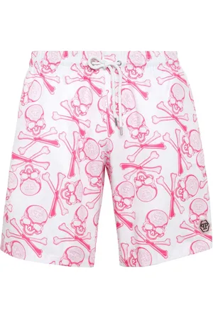 Philipp Plein Skull & Bones Badeshorts mit Kordelzug