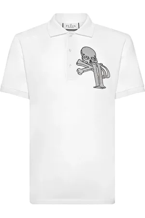 Philipp Plein Wire Frame Poloshirt mit Kristallen